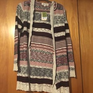 Pink Republic tribal print cardigan
